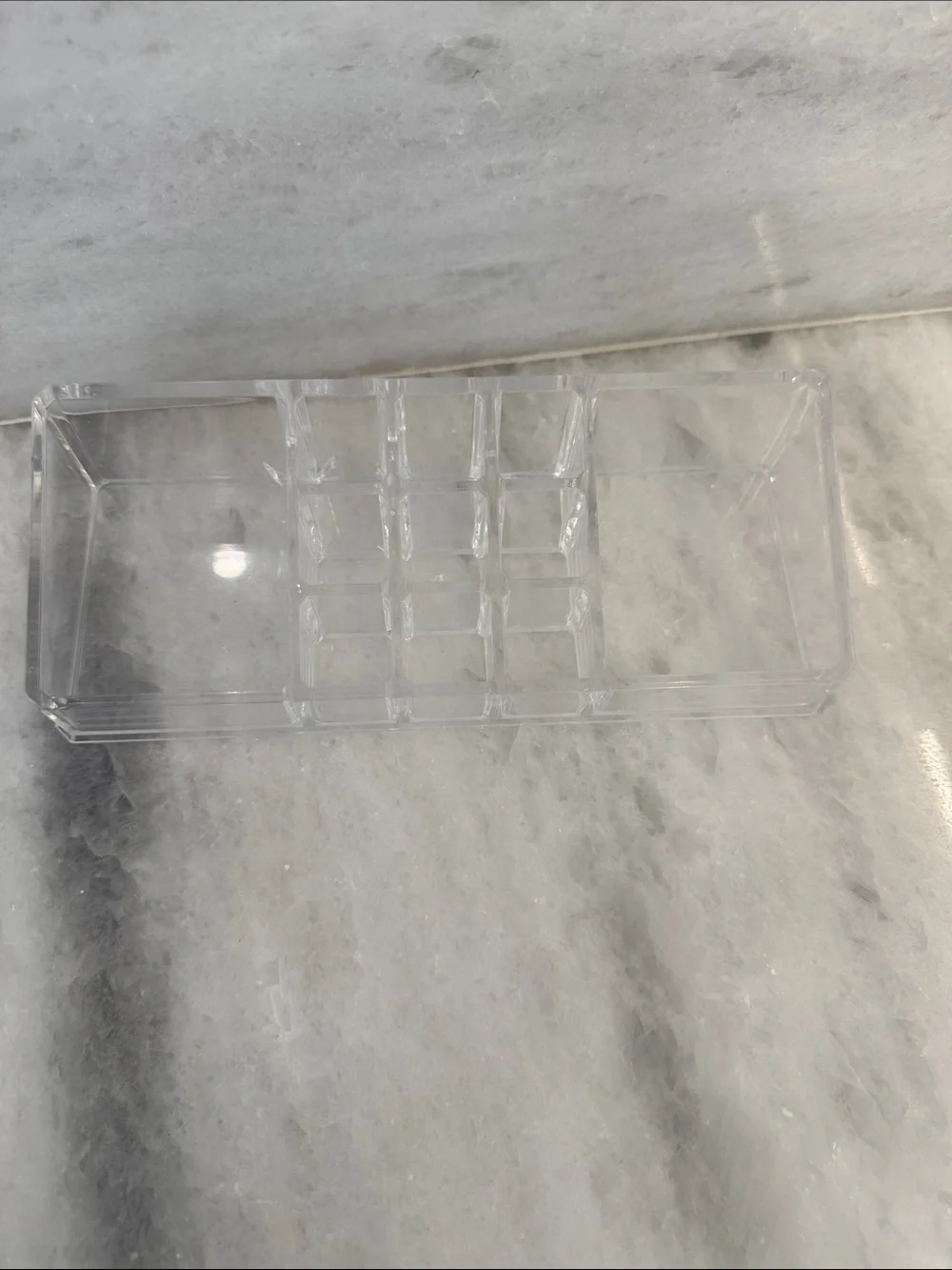 Clear Acrylic Makeup Organizer Tray - Transparent Storage